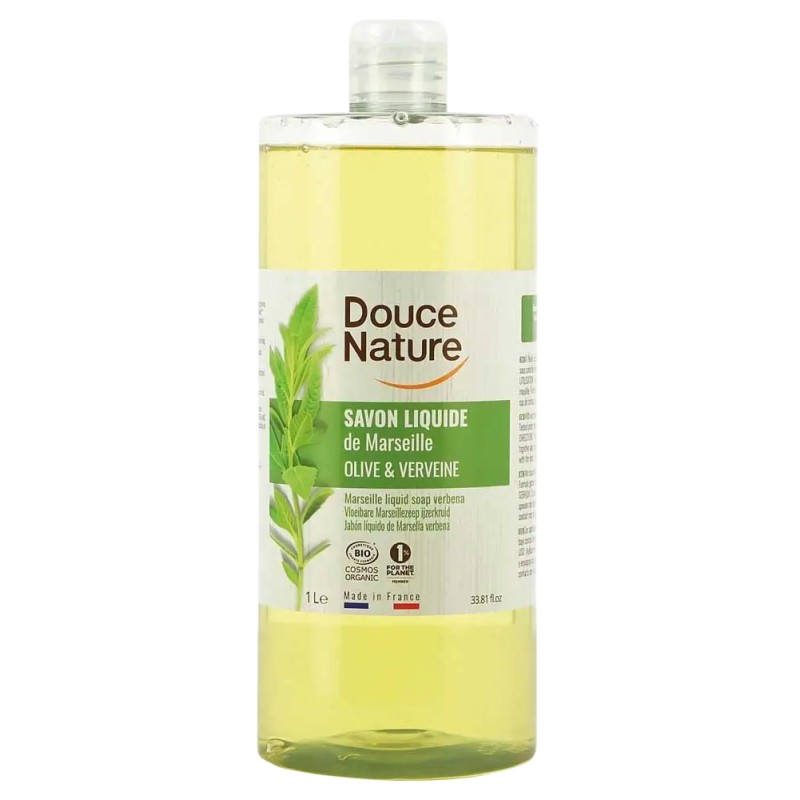 Savon Liquide Marseille Verveine 1L Douce Nature Douce Nature  dans votre magasin bio en ligne Etiketbio.eu