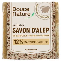 Savon d'Alep 200g 12% Laurier Douce Nature Douce Nature  dans votre magasin bio en ligne Etiketbio.eu