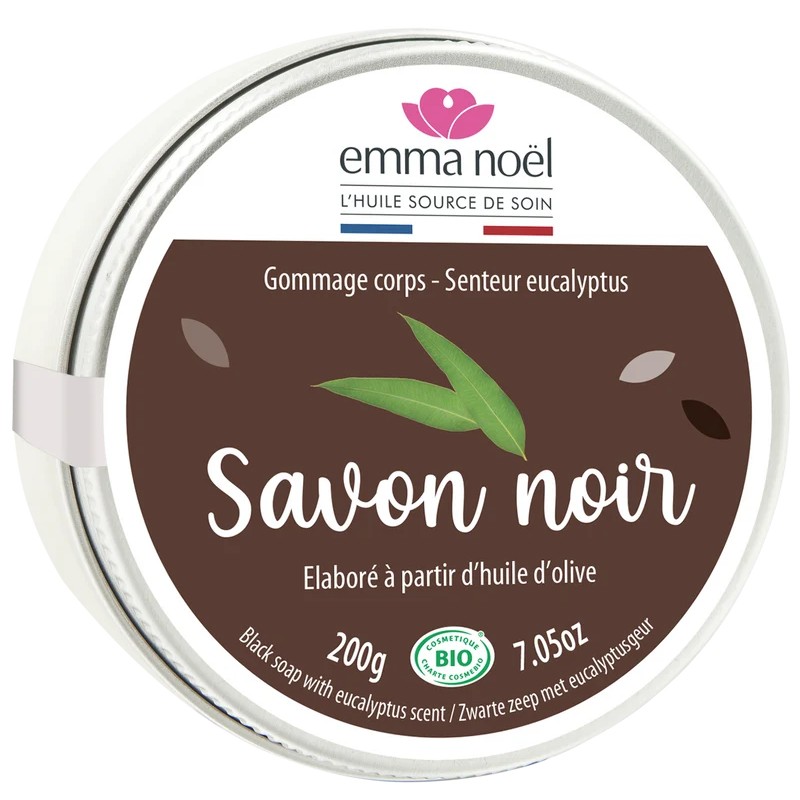 Savon noir eucalyptus bio 200g Emma Noël Emma Noël  dans votre magasin bio en ligne Etiketbio.eu