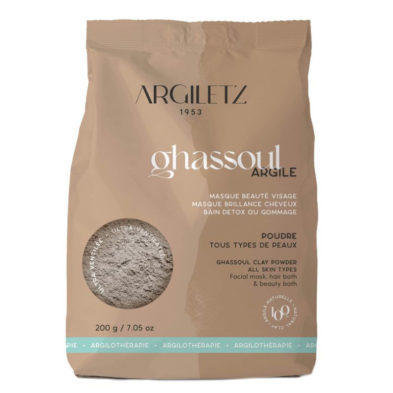 Argile ghassoul ultra ventilée 200g Argiletz Argiletz  dans votre magasin bio en ligne Etiketbio.eu