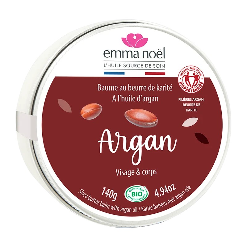 Baume karité argan bio équitable 140g Emma Noël Emma Noël  dans votre magasin bio en ligne Etiketbio.eu