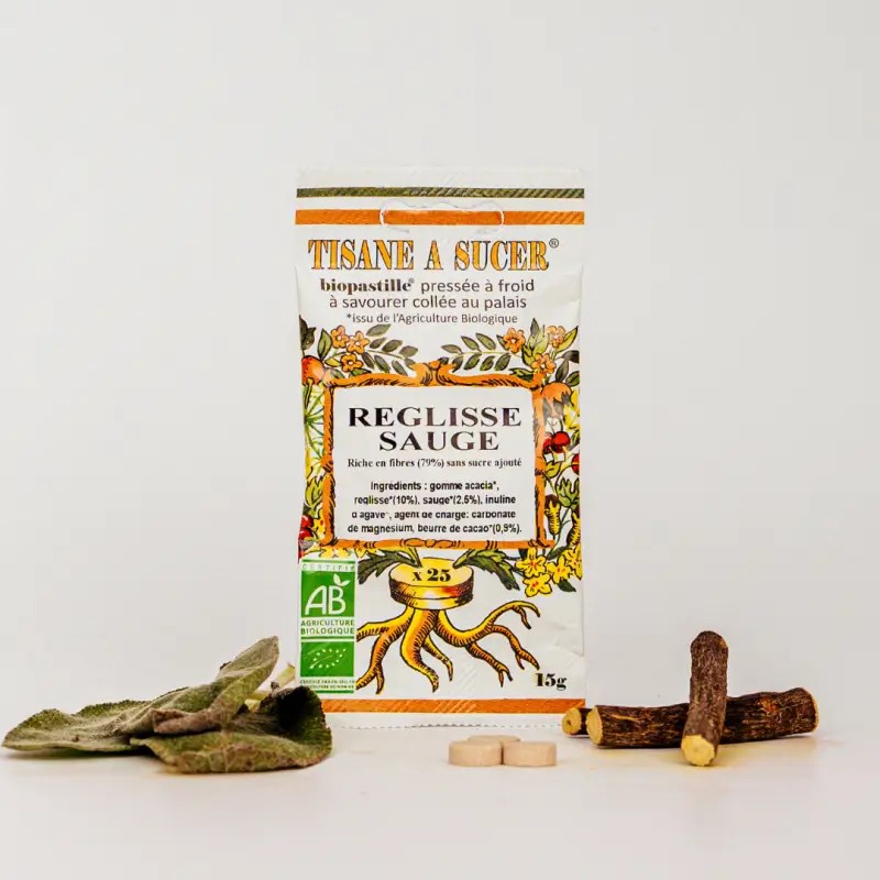 Pastilles Réglisse Sauge Bio 15g Biopastille Biopastille  dans votre magasin bio en ligne Etiketbio.eu