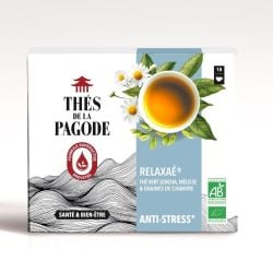 Relaxaé Thé Vert Bio 18 Sachets Pagode Les Thés de la Pagode  dans votre magasin bio en ligne Etiketbio.eu