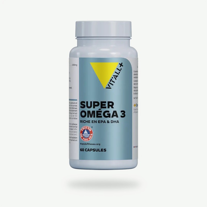 Super Oméga 3 1000 mg Vit'All+ 60 capsules Vit'all +  dans votre magasin bio en ligne Etiketbio.eu