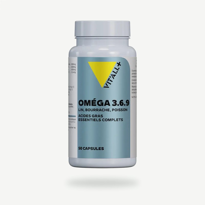 Oméga 3-6-9 Vit'All+ – 50 capsules Vit'all +  dans votre magasin bio en ligne Etiketbio.eu