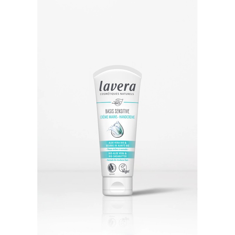 Crème mains Basis Sensitiv 75ml Lavera vegan Lavera  dans votre magasin bio en ligne Etiketbio.eu
