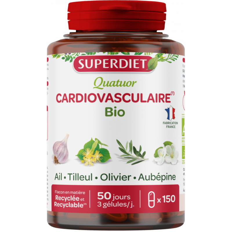 Quatuor Cardiovasculaire bio Super Diet 150 Super Diet  dans votre magasin bio en ligne Etiketbio.eu