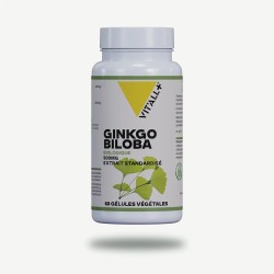 Ginkgo biloba bio 500 mg 60 gélules Vit’all+ Vit'all +  dans votre magasin bio en ligne Etiketbio.eu