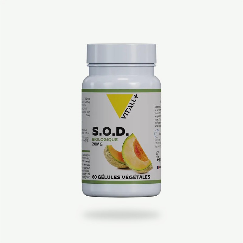 SOD végétale bio 20 mg 60 gélules Vit'all+ Vit'all +  dans votre magasin bio en ligne Etiketbio.eu