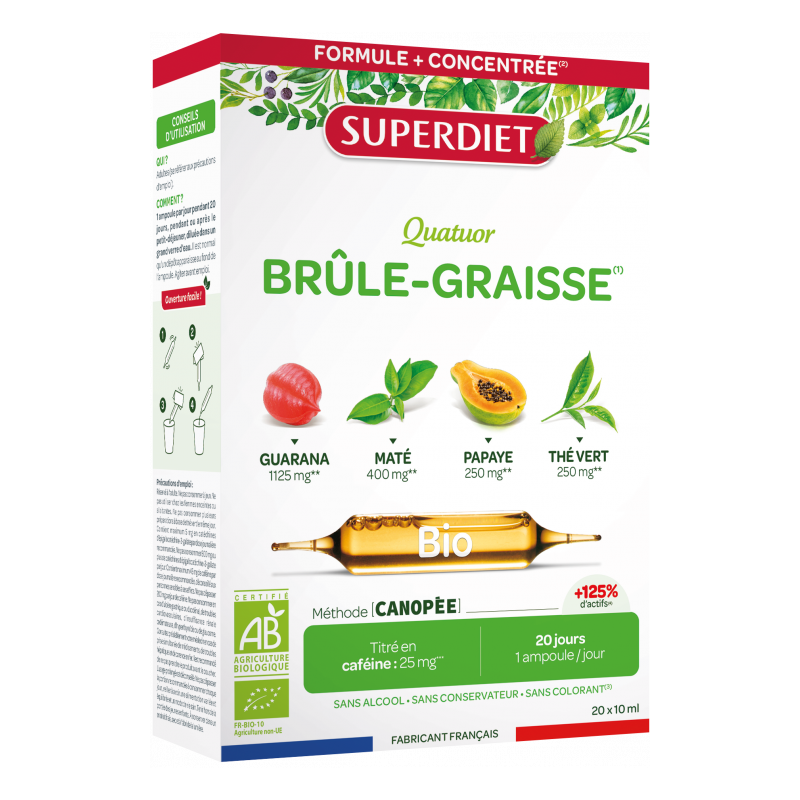 Quatuor Guarana Brûle-Graisse Bio Super Diet Super Diet  dans votre magasin bio en ligne Etiketbio.eu