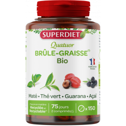 Quatuor Maté Brûle-Graisse Bio 150 comprimes Super Diet