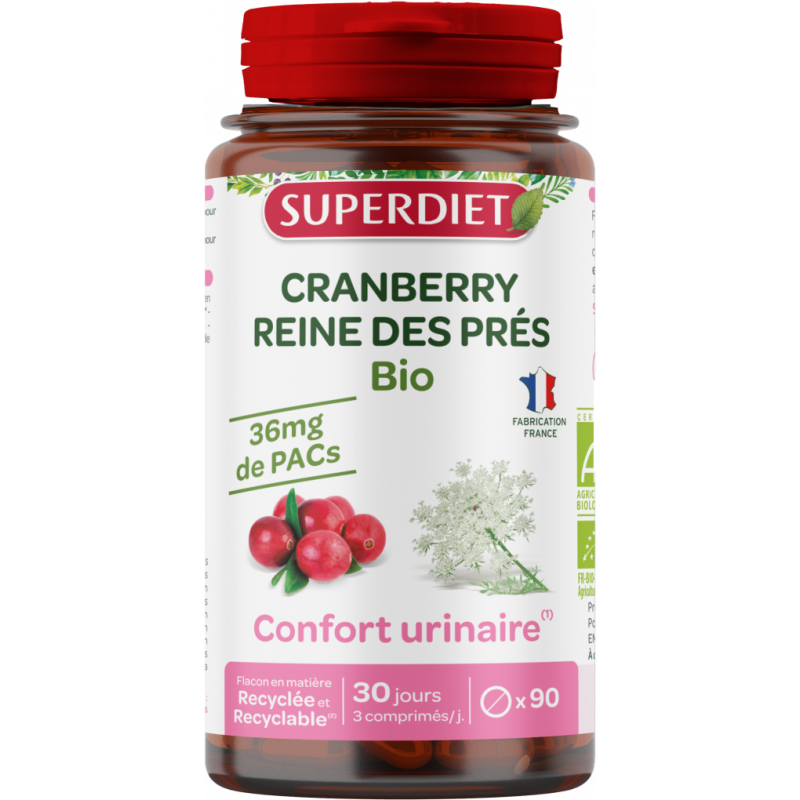 Cranberry Reine des prés bio 90 gél. Super Diet Super Diet  dans votre magasin bio en ligne Etiketbio.eu