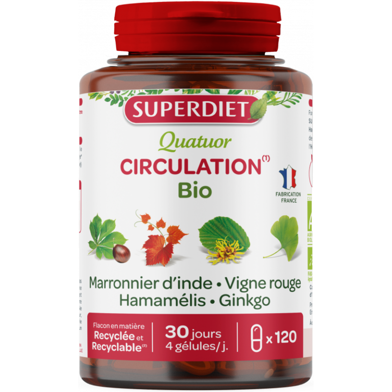 Quatuor Circulation bio 120 gélules Super Diet