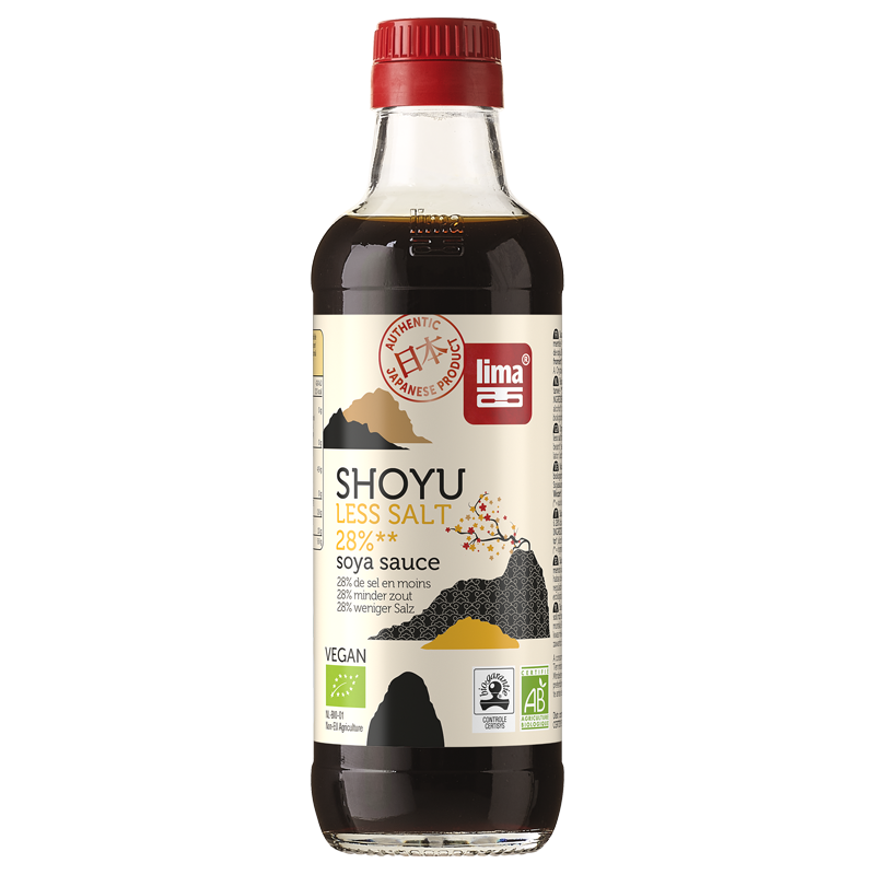 Shoyu 28% sel en moins bio 250ml Lima Lima  dans votre magasin bio en ligne Etiketbio.eu