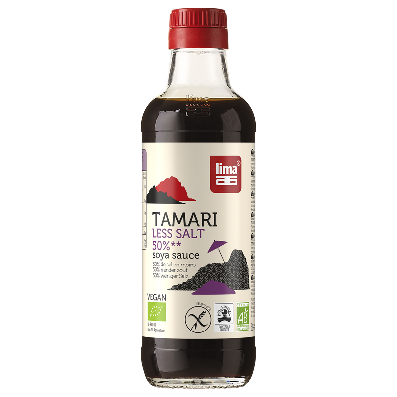 Tamari 50% sel en moins bio 500ml Lima Lima  dans votre magasin bio en ligne Etiketbio.eu