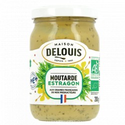 Moutarde à l'estragon bio 200g Delouis