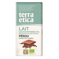 Chocolat lait 47 perou 100g Terra Etica  dans votre magasin bio en ligne Etiketbio.eu