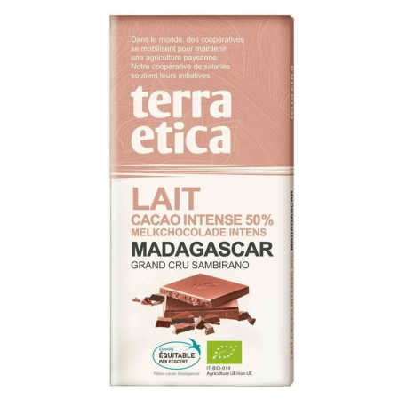 TABLETTE CHOCOLAT LAIT 50% 100G | TERRA ETICA | Acheter sur EtiketB...