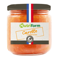 Carotte lactofermentée bio 380g Nutriform Nutriforme  dans votre magasin bio en ligne Etiketbio.eu
