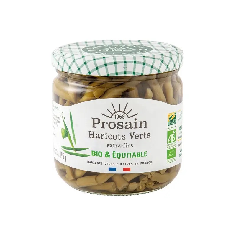 Haricots verts extra-fins bio 345g Pro Sain Prosain  dans votre magasin bio en ligne Etiketbio.eu