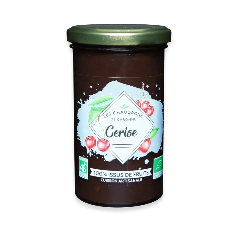Cerise 100% fruits 275g Chaudrons de Garonne Les Chaudrons de Garonne  dans votre magasin bio en ligne Etiketbio.eu