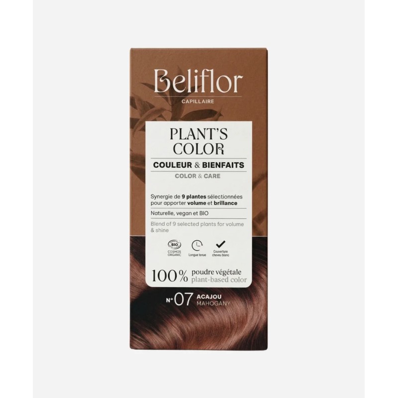 Coloration végétale n°7 Acajou Beliflor Beliflor  dans votre magasin bio en ligne Etiketbio.eu