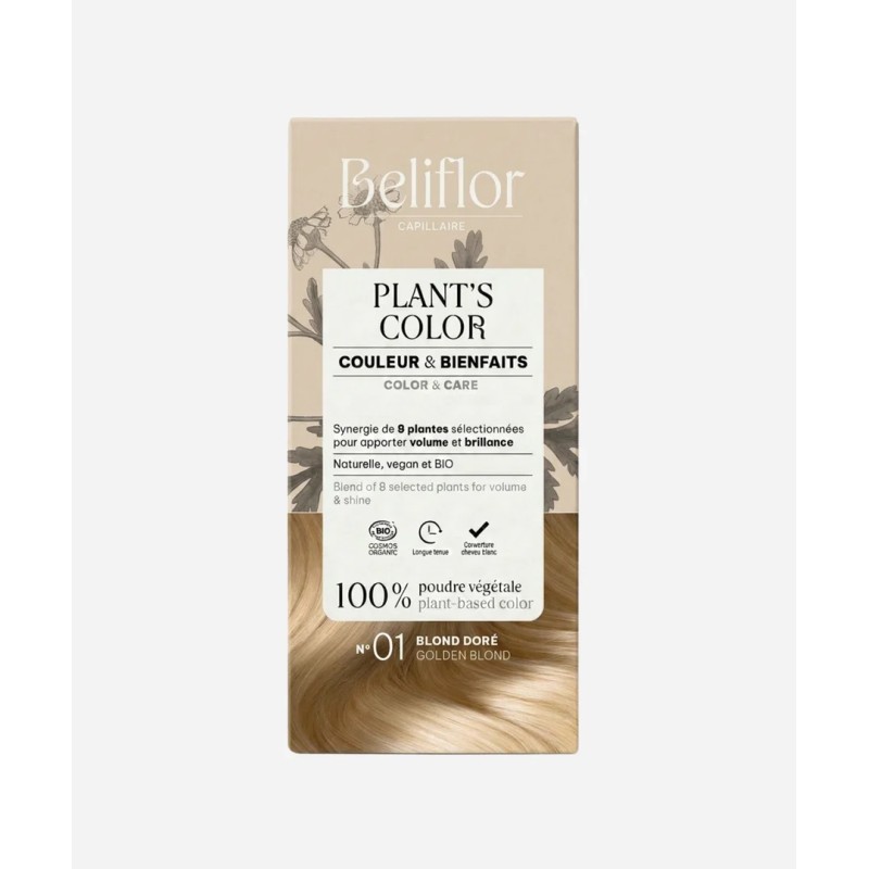 Coloration végétale n°1 Blond Doré Beliflor Beliflor  dans votre magasin bio en ligne Etiketbio.eu