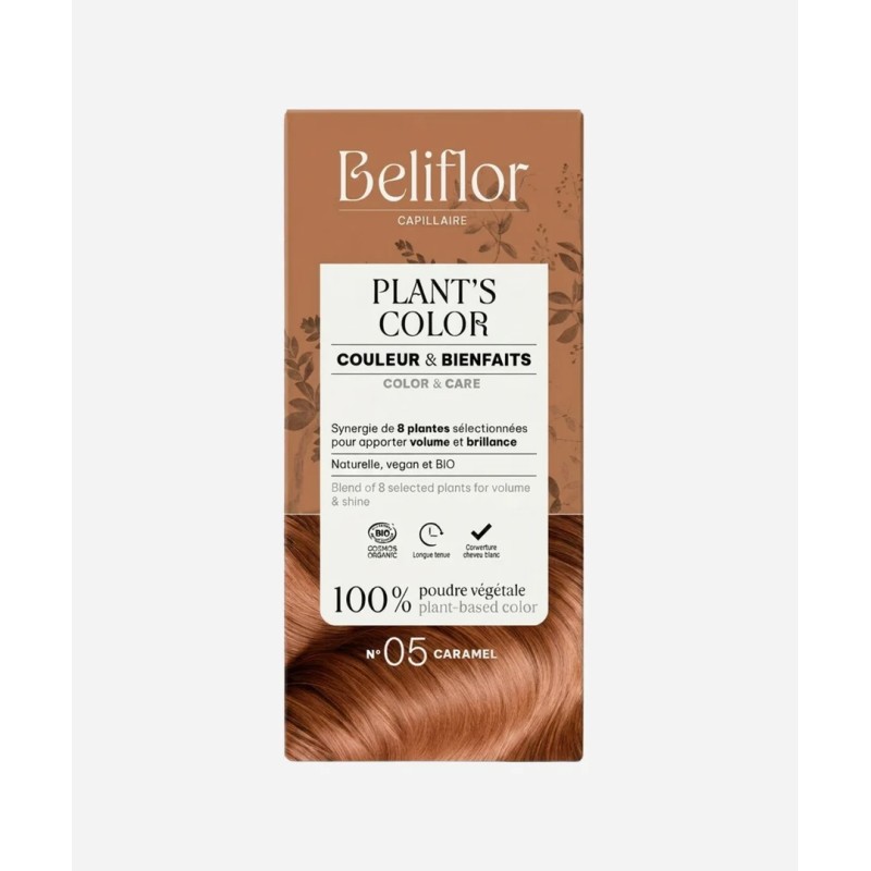 Coloration végétale n°5 Caramel Beliflor 100g Beliflor  dans votre magasin bio en ligne Etiketbio.eu