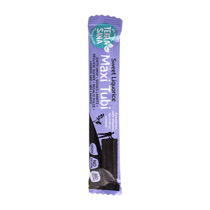 Réglisse douce Maxi Tubi 28g bio TerraSana TerraSana  dans votre magasin bio en ligne Etiketbio.eu