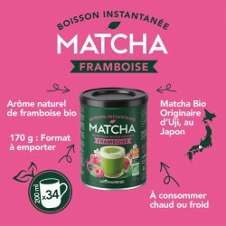 Matcha framboise bio 170g - Aromandise Aromandise  dans votre magasin bio en ligne Etiketbio.eu