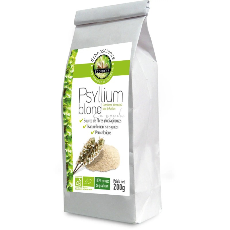 Psyllium blond bio 200g - Ecoidées Ecoidées  dans votre magasin bio en ligne Etiketbio.eu