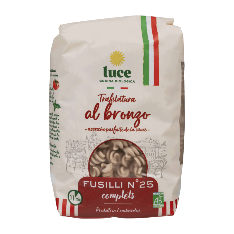 Fusilli complets bronze 500g bio - Luce Luce  dans votre magasin bio en ligne Etiketbio.eu