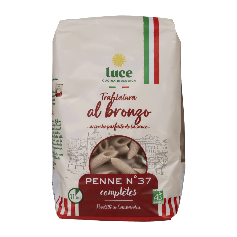 Penne complètes bronze 500g bio - Luce Luce  dans votre magasin bio en ligne Etiketbio.eu