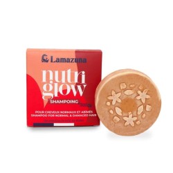 Shampoing solide cheveux normaux NutriGlow Lamazuna  dans votre magasin bio en ligne Etiketbio.eu