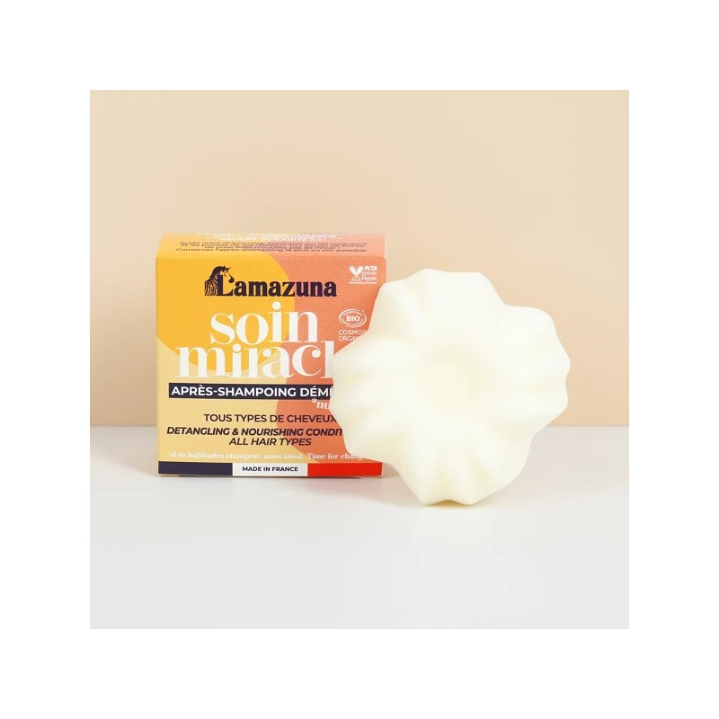 Après-shampoing solide Soin Miracle Lamazuna Lamazuna  dans votre magasin bio en ligne Etiketbio.eu