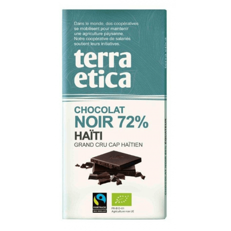 TABLETTE CHOC. NOIR 72% DE HAITI 100G | TERRA ETICA | Acheter sur E...