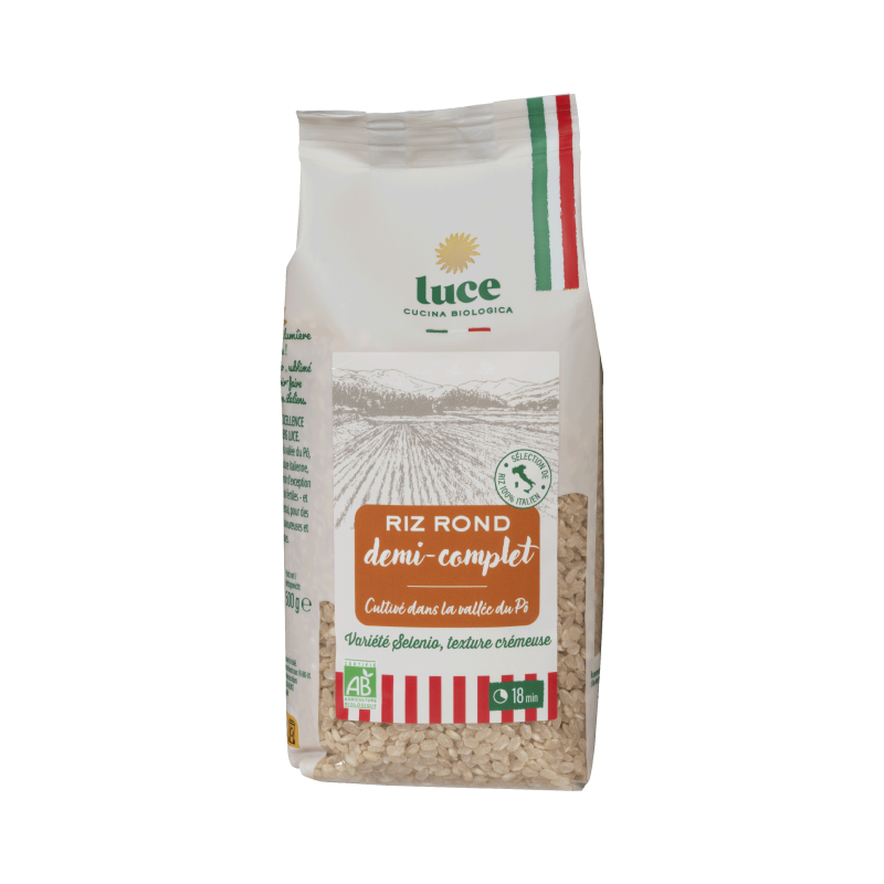 Riz rond 1/2 complet bio 500g Luce Luce  dans votre magasin bio en ligne Etiketbio.eu
