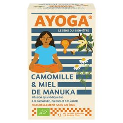 Infusion camomille miel de Manuka AYOGA 17 sachets Ayoga  dans votre magasin bio en ligne Etiketbio.eu