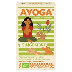 Infusion 3 gingembres AYOGA 17 infusettes Ayoga  dans votre magasin bio en ligne Etiketbio.eu