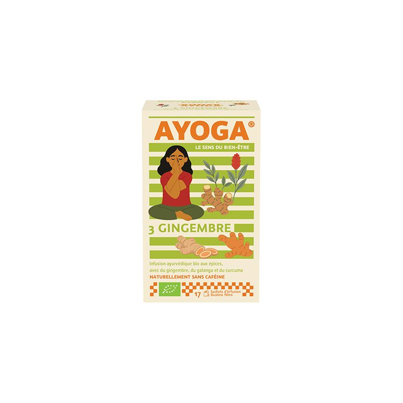 Infusion 3 gingembres AYOGA 17 infusettes Ayoga  dans votre magasin bio en ligne Etiketbio.eu