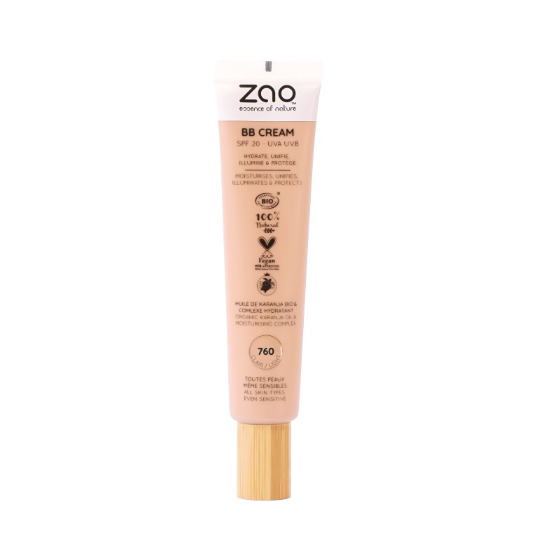 BB crème bio SPF 20 760 Clair Zao Zao  dans votre magasin bio en ligne Etiketbio.eu