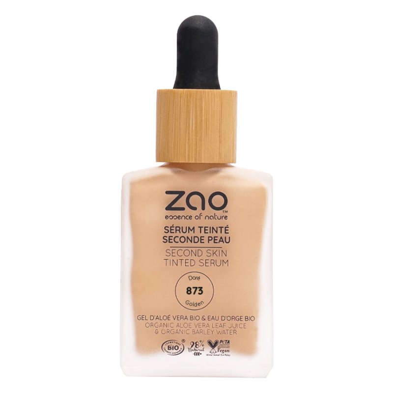Sérum teinté seconde peau 873 Doré Zao Zao  dans votre magasin bio en ligne Etiketbio.eu
