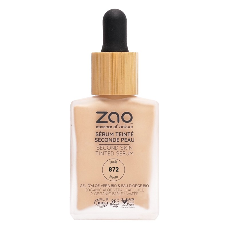 Sérum teinté seconde peau 872 Nude Zao Zao  dans votre magasin bio en ligne Etiketbio.eu
