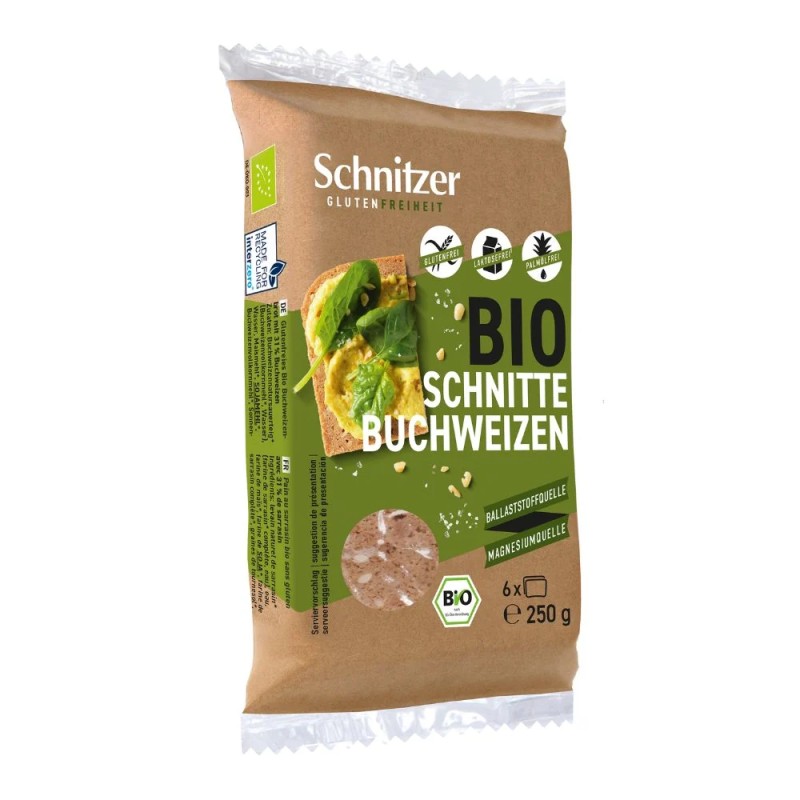 Pain au sarrasin sans gluten bio 250 g Schnitzer SCHNITZER  dans votre magasin bio en ligne Etiketbio.eu