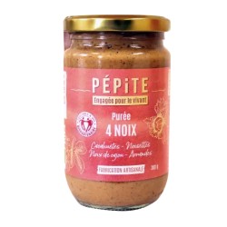 Purée 4 noix bio et équitable 650 g Pépite Pépite  dans votre magasin bio en ligne Etiketbio.eu