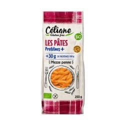 Pâtes protéinées sans gluten Mezze penne Céliane Les Recettes de Céliane  dans votre magasin bio en ligne Etiketbio.eu