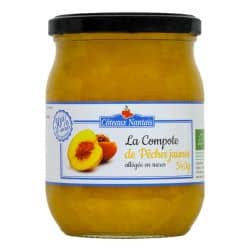 Compote de pêche allégée bio Côteaux Nantais 560g Coteaux Nantais  dans votre magasin bio en ligne Etiketbio.eu