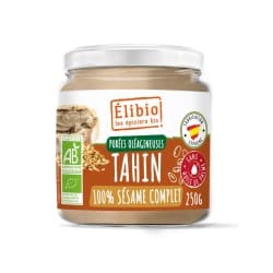 Tahin complet bio 100 % sésame Elibio 250g Elibio  dans votre magasin bio en ligne Etiketbio.eu