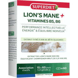Lion’s Mane+ Super Diet 60 gélules Super Diet  dans votre magasin bio en ligne Etiketbio.eu
