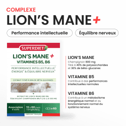 Lion’s Mane+ Super Diet 60 gélules Super Diet  dans votre magasin bio en ligne Etiketbio.eu